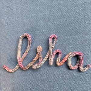 Custom Knitted Wire Name(price per letter)