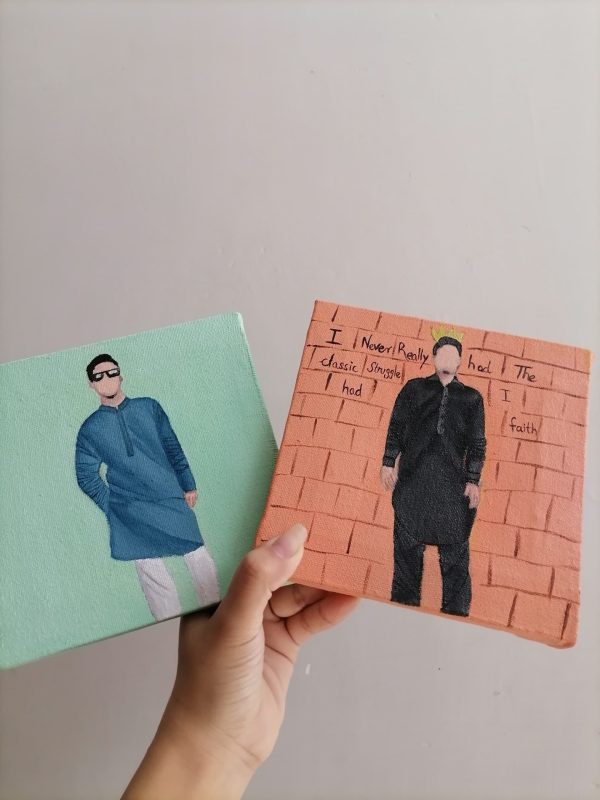 Painted Single Portrait on Canvas